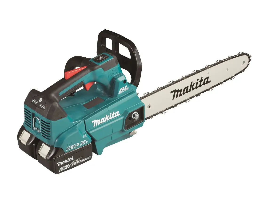 Makita Motosega a batteria 18V 35 cm, 2x batteria 5,0 Ah LXT, caricabatterie DUC356PT2B