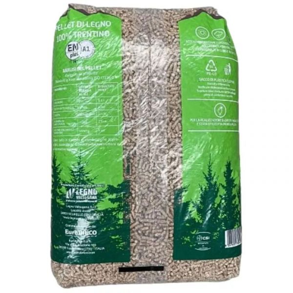 Pellet in legno di abete bancale da 70 sacchi