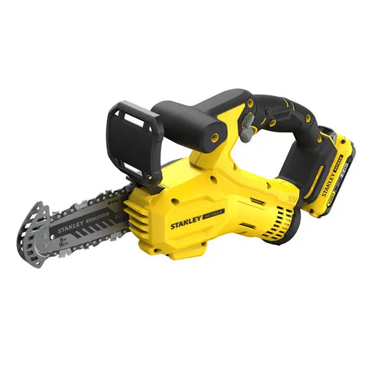Stanley Utensili - 18V AKU sega per potatura 15 cm, 1x batteria 2,0 Ah Li-Ion, caricabatterie SFMCPS415D1-QW